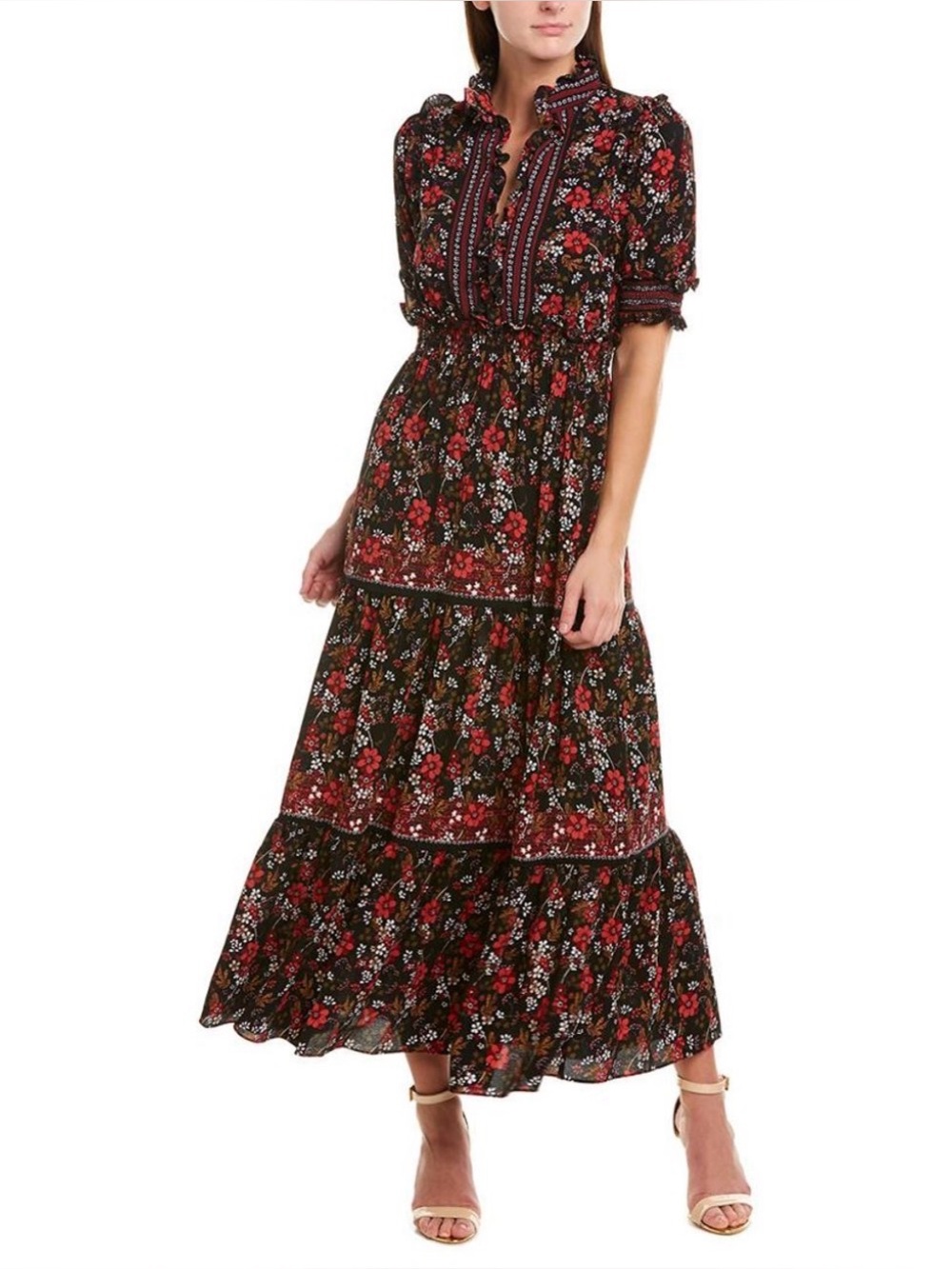MAX STUDIO Floral Maxi Tiered Dress